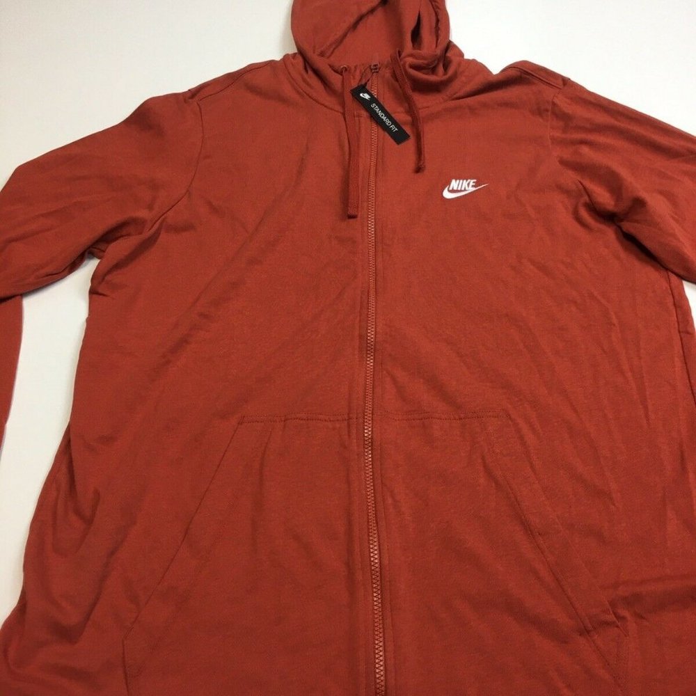 Nike standard fit Mens Burnt orange Full zip up - Picture 5 of 7